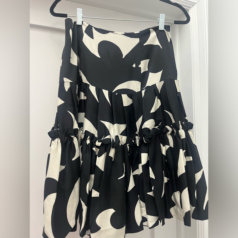 DVF black and white full skirt